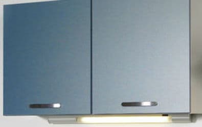 Blauwe keukenkastjes