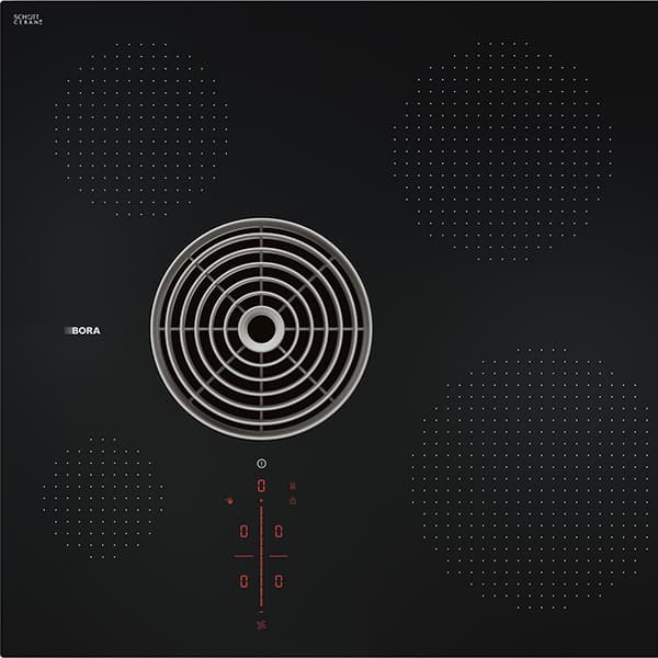 Bij deze nieuwe kookplaat is het kookveld met de instroomsproeiers ook verkrijgbaar in de kleuren lichtgrijs en zonnegeel, waardoor er nu maar liefst 8 verschillende kleuren beschikbaar zijn.