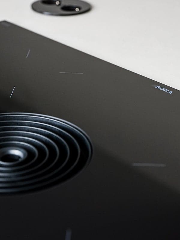 afzuiging die volledig is geïntegreerd is in een werkblad