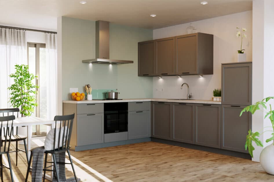 Keuken in hoekopstelling