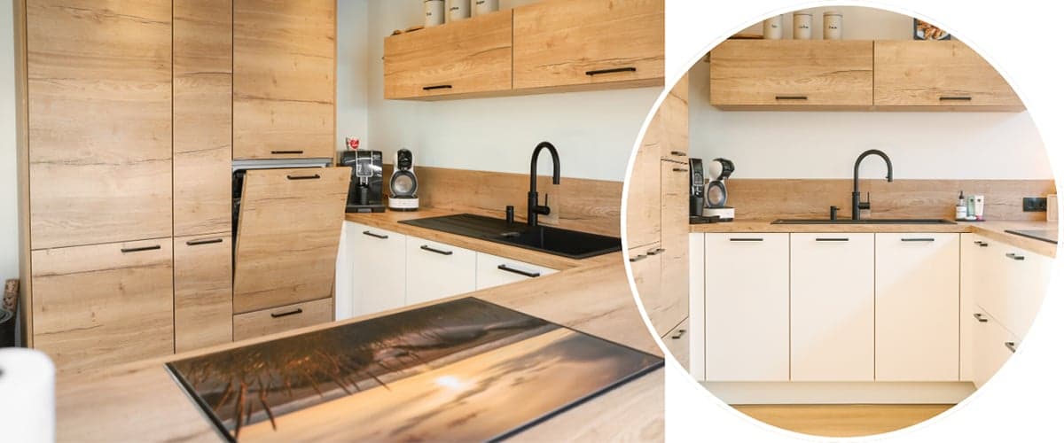 Details-houten-U-keuken-met-witte-fronten