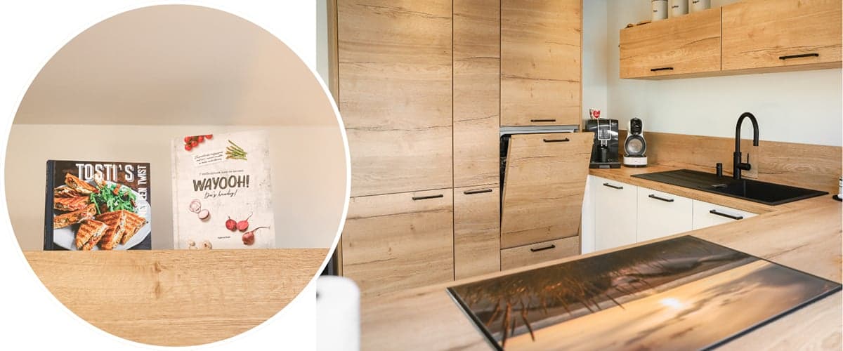 Kookboeken-in-houten-U-keuken