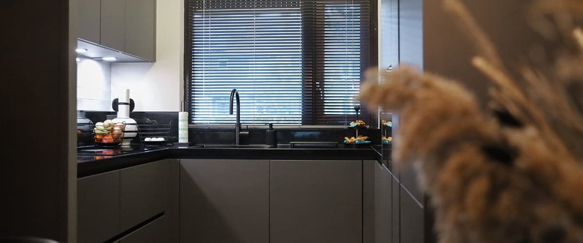 U-keuken-antraciet
