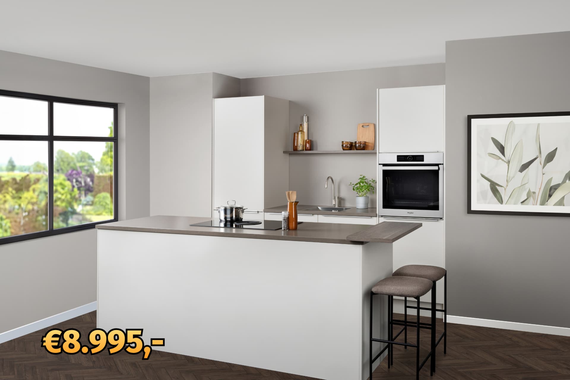 prijstopper-tyler-header.png Witte eilandkeuken met bar