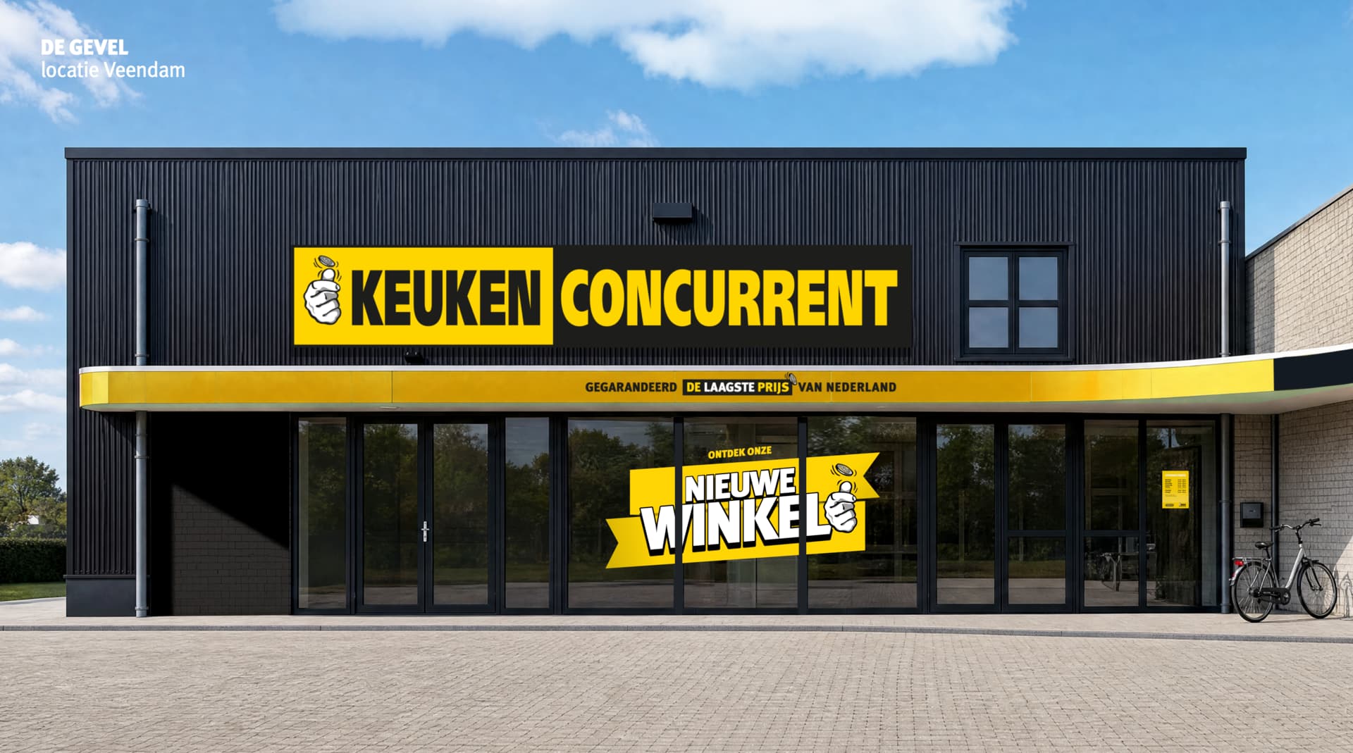 showroom-veendam.png Voorgevel van de Keukenconcurrent winkel in Veendam